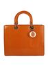 Large Lady Dior, &pound;2,500, Handbags, Orange, Python, Front view